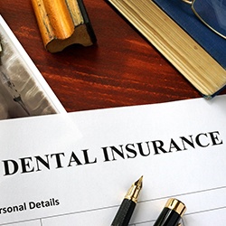 dental insurance form on table