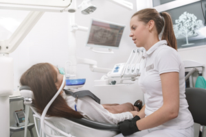 a patient receiving dental sedation